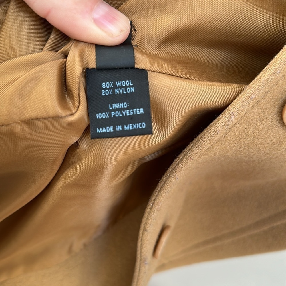 Camel Colored Kenneth Cole Wool Blend Topcoat. - image 6